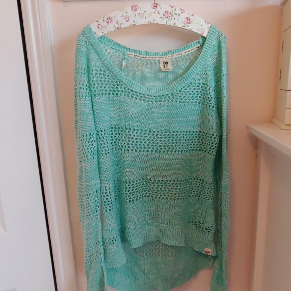 Roxy teal long sleeve shirt